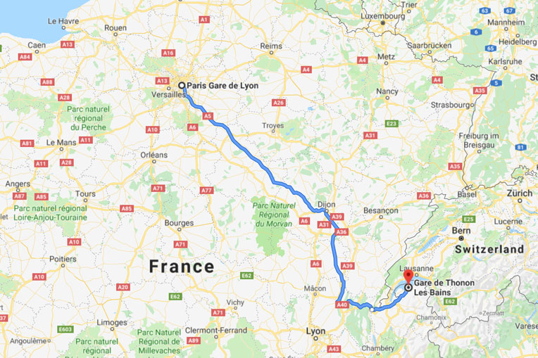 UK to Morzine Thonon Train