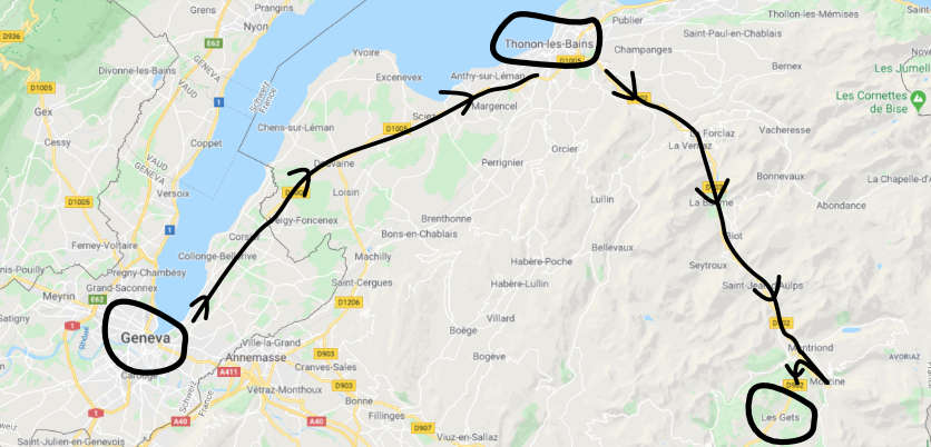 Bus Route: Geneva to Les Gets